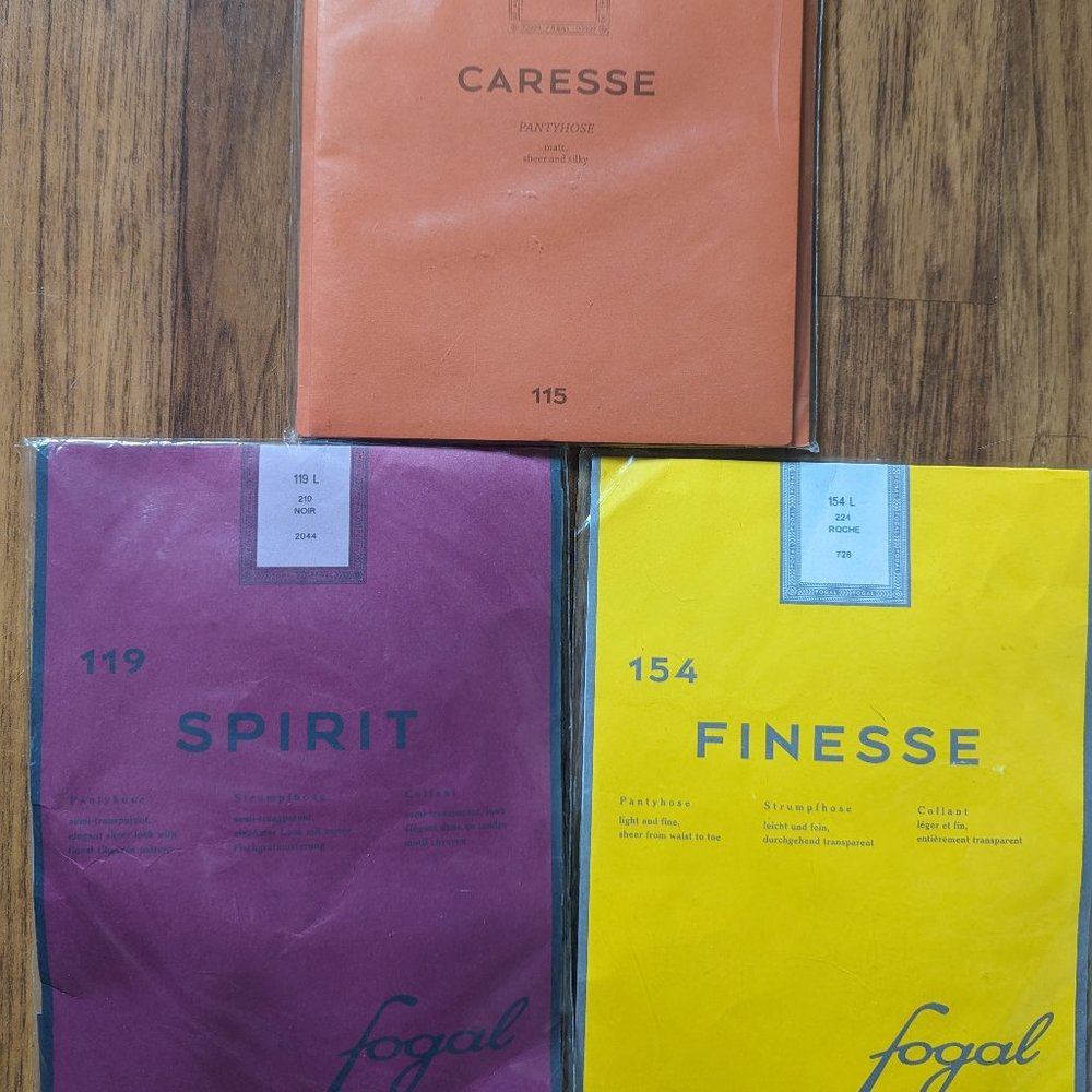 Fogal Pantyhose, size L, color black and gray